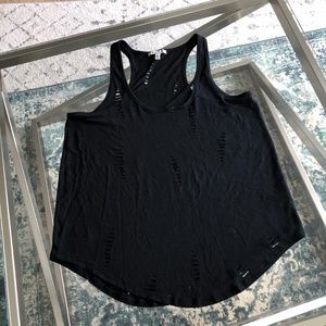 Distress Scoop Tank Top